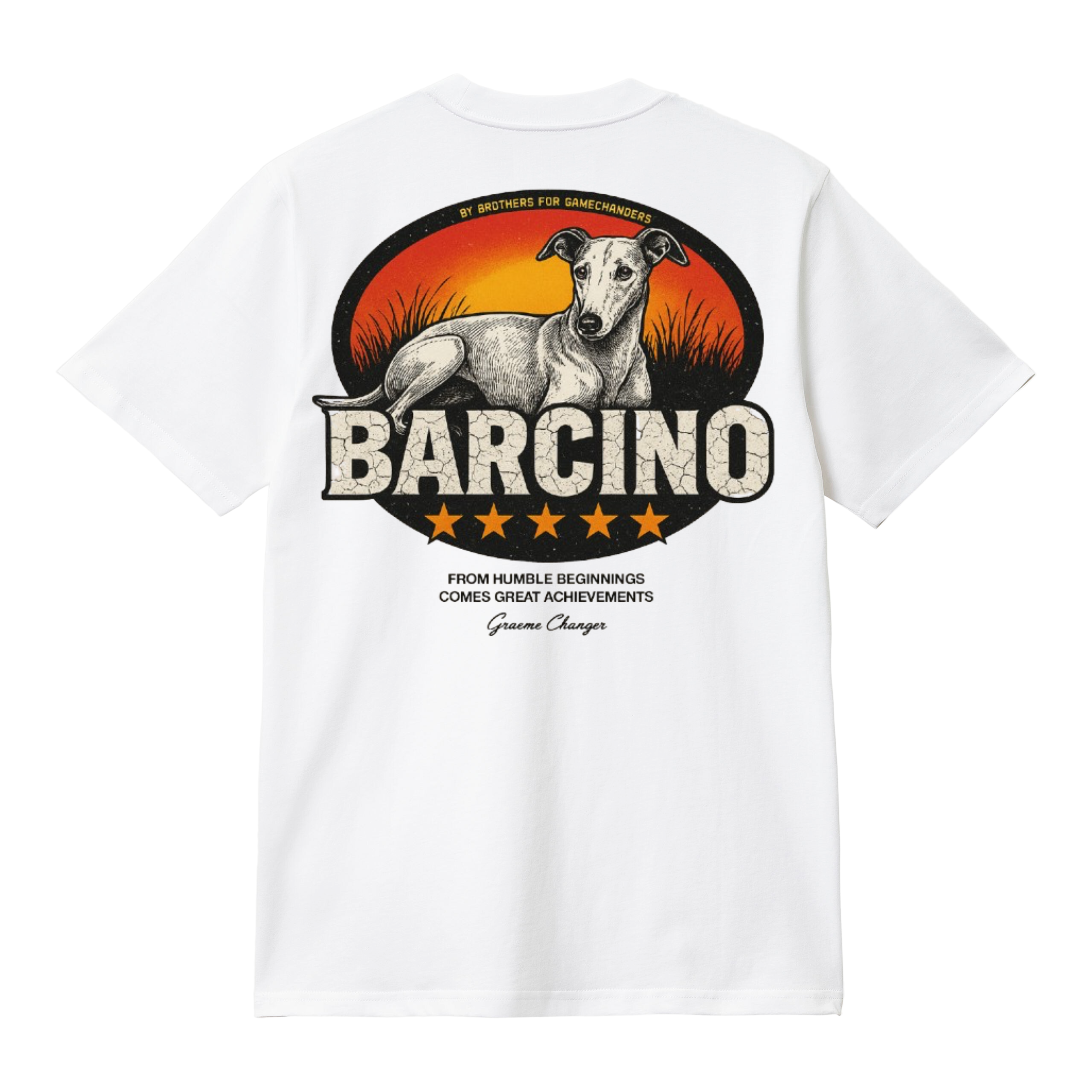 Camiseta Barcino Sunset Dog Blanca